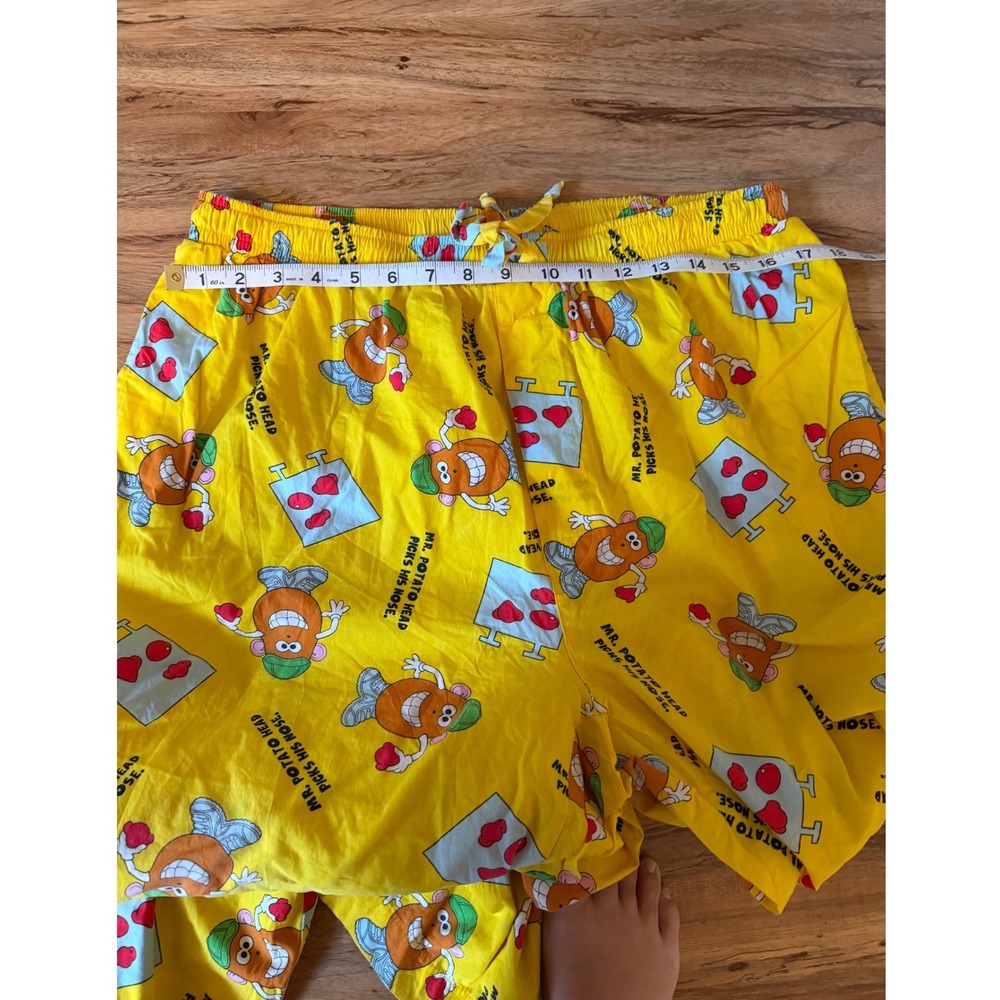 Vintage 2002 Mr Potato‎ Head Pajama Pants Mens Large Yellow Cotton Hasbro Lounge - Picture 6 of 6